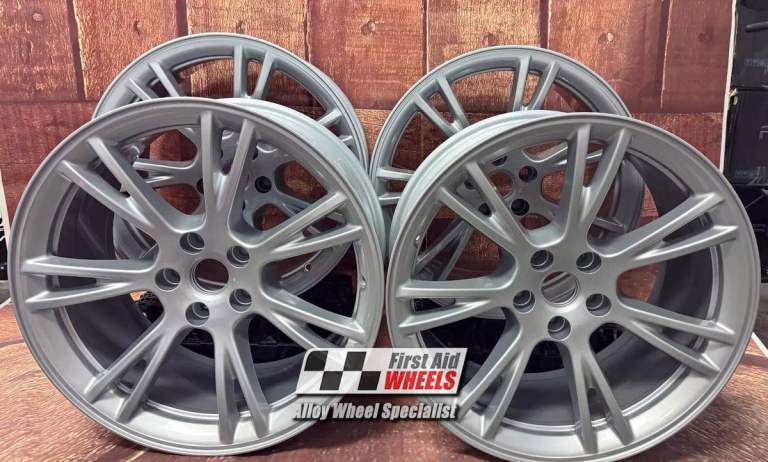 TESLA MODEL Y SET 4x 19'' GENUINE GEMINI SILVER REFURBISHED ALLOY WHEELS S615S4