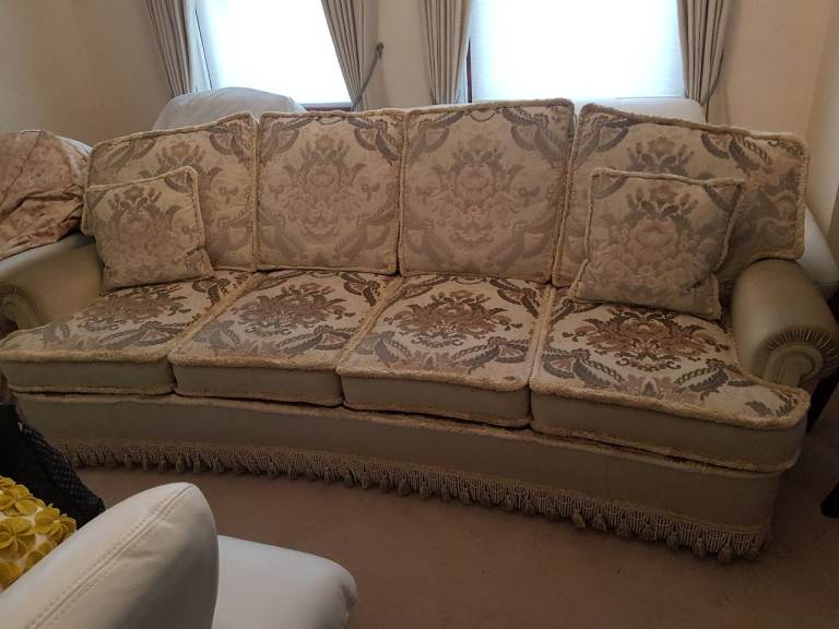 Bridgecraft 4 Seater Sofa, 2 Armchairs and one footstool