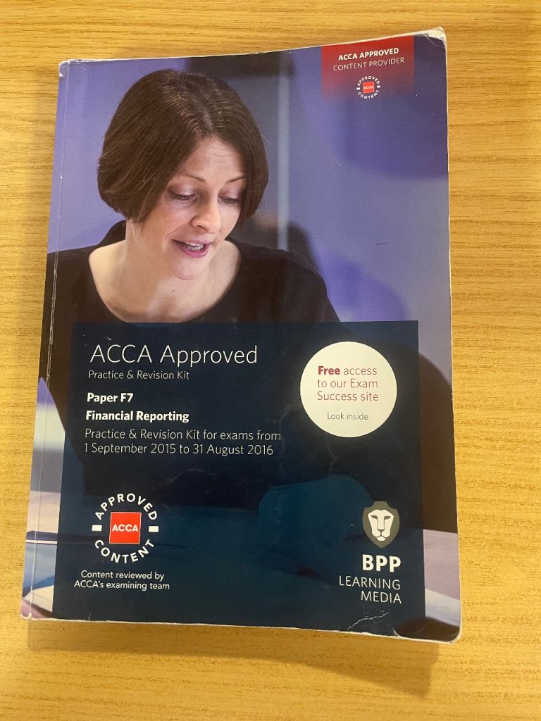ACCA Financial reporting F7 Sept 2015- 31 August 2016