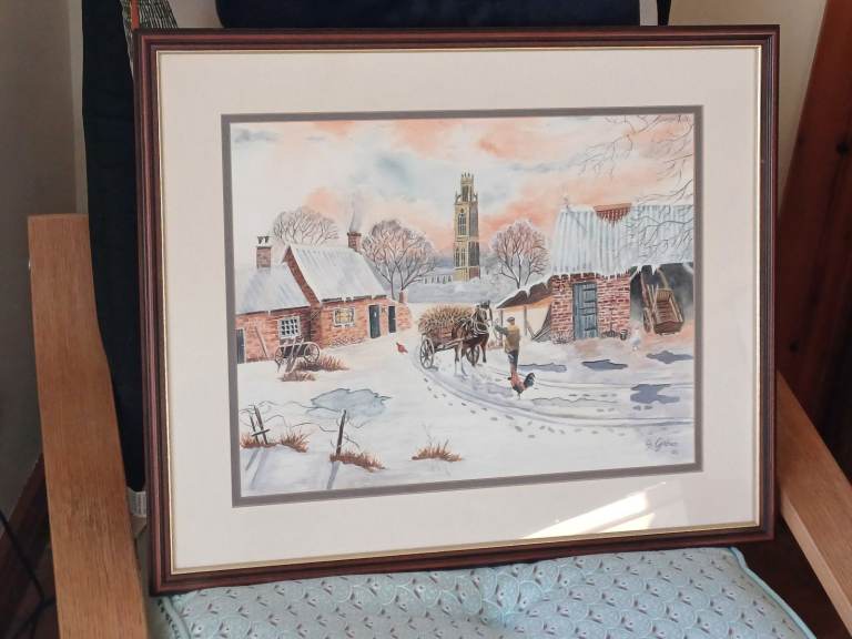 Winter Farmyard - Original Watercolour Painting