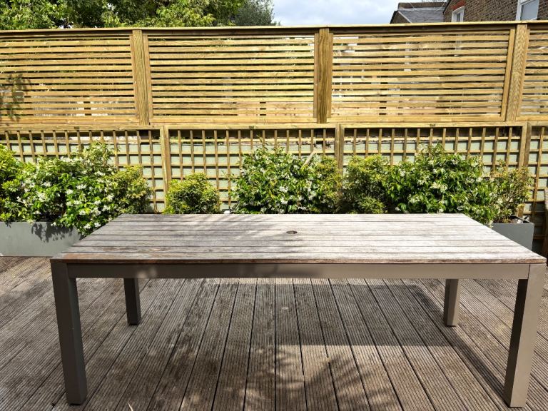 Set of garden table and benches 