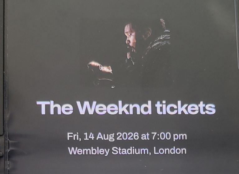 The Weeknd Wembley Stadium Concert Tickets - August 2026