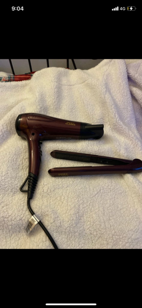 NICKY CLARKE hairdryer & straightener set 