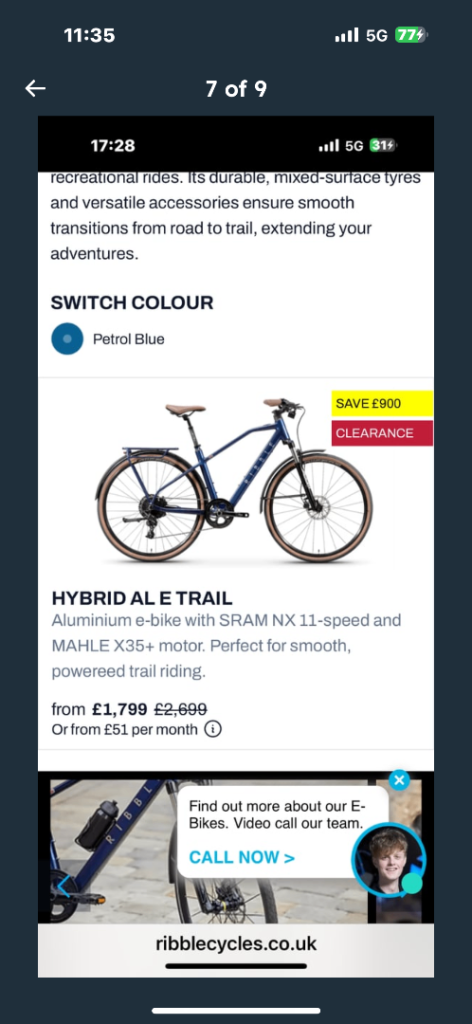 image for HYBRID AL E TRAIL Ribble bike 