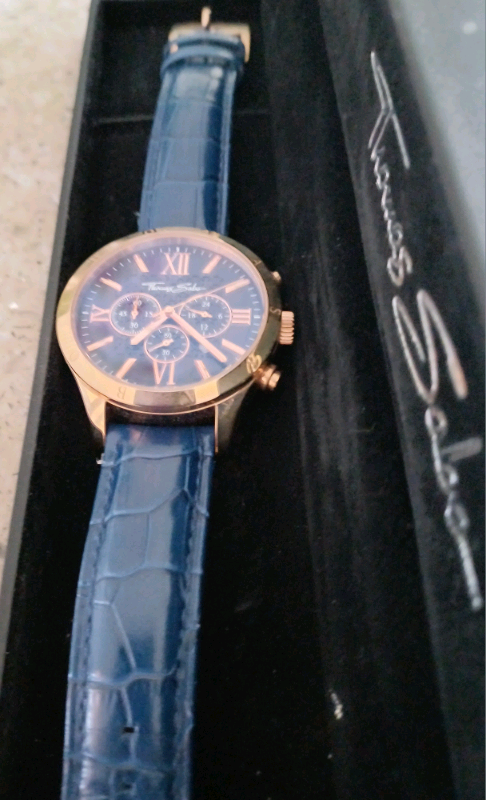 Thomas Sabo Rebel at Hearts navy strap leather.