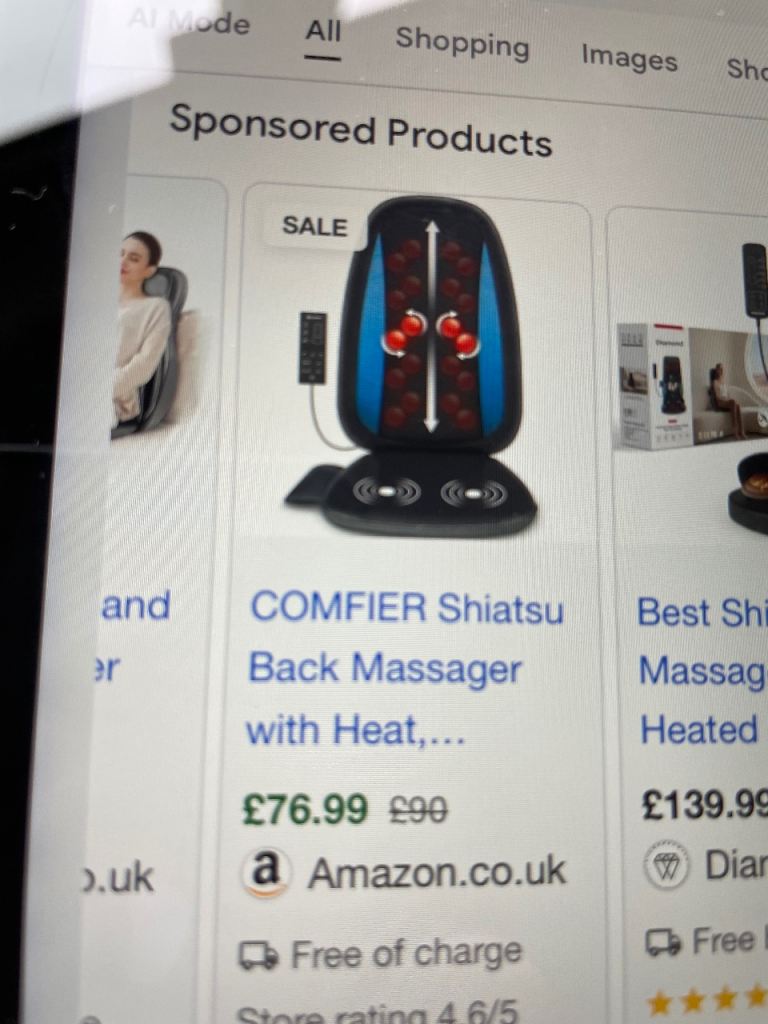 COMFIER Shiatsu Back Massager with Heat - As Good As New