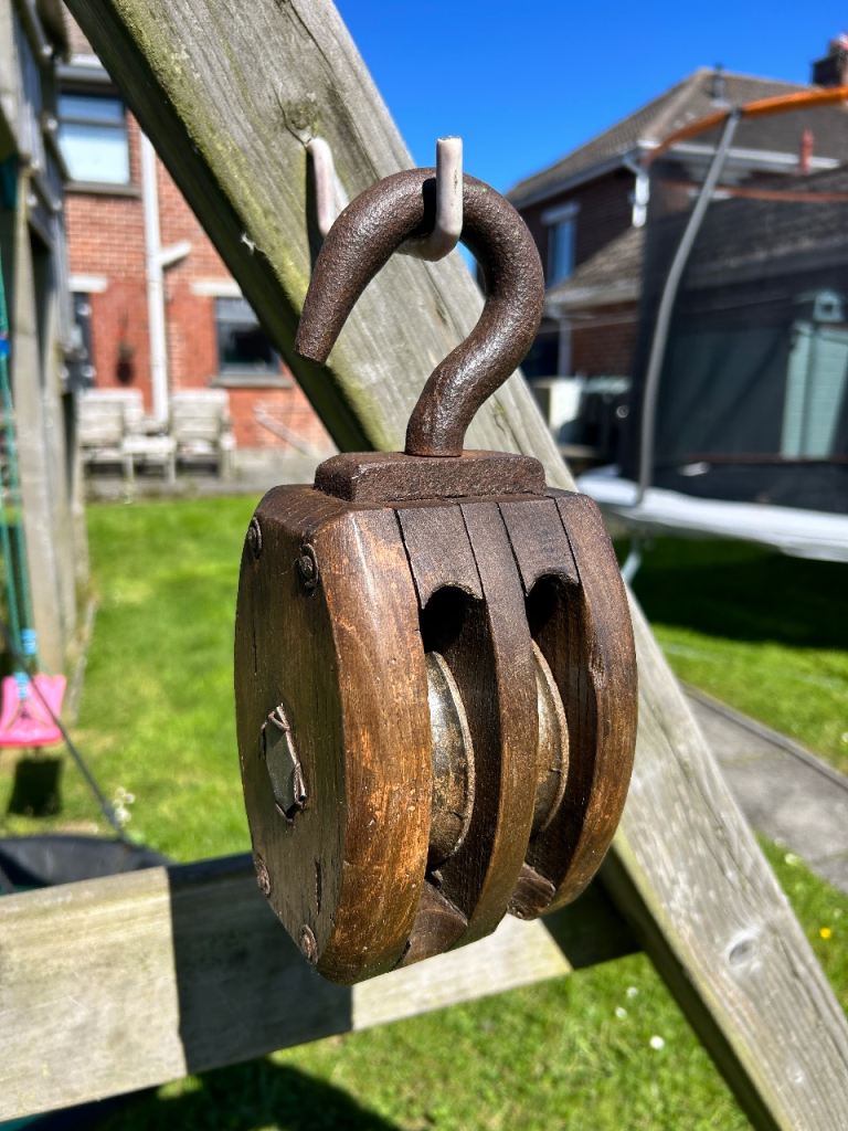 Decorative Antique Block and Tackle Piece
