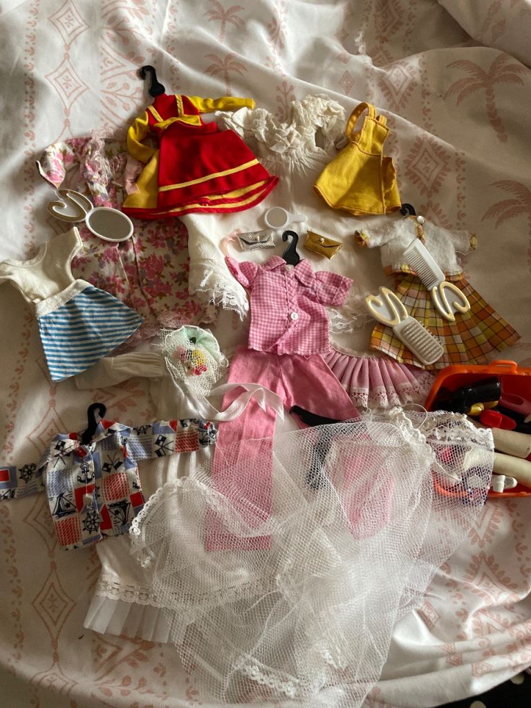 Large Bundle of Doll Clothes and Accessories - Good Condition