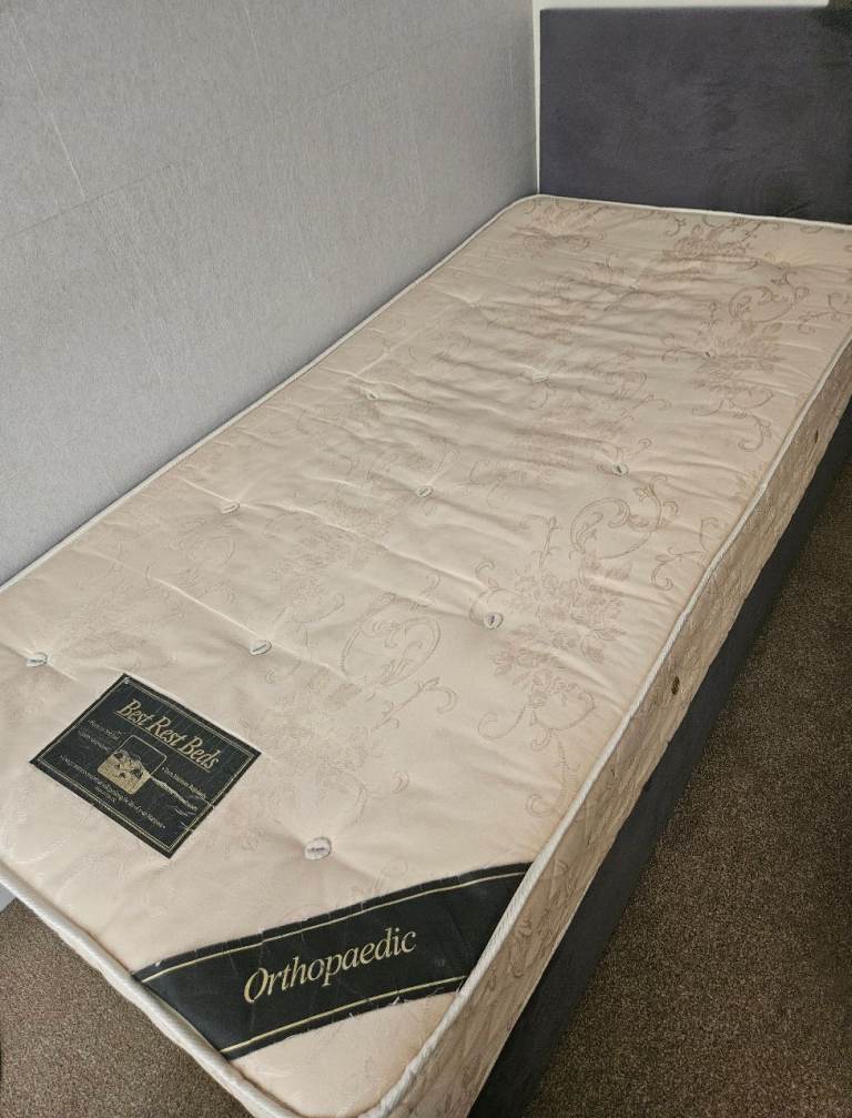 SINGLE BED WITH MATTRESS 