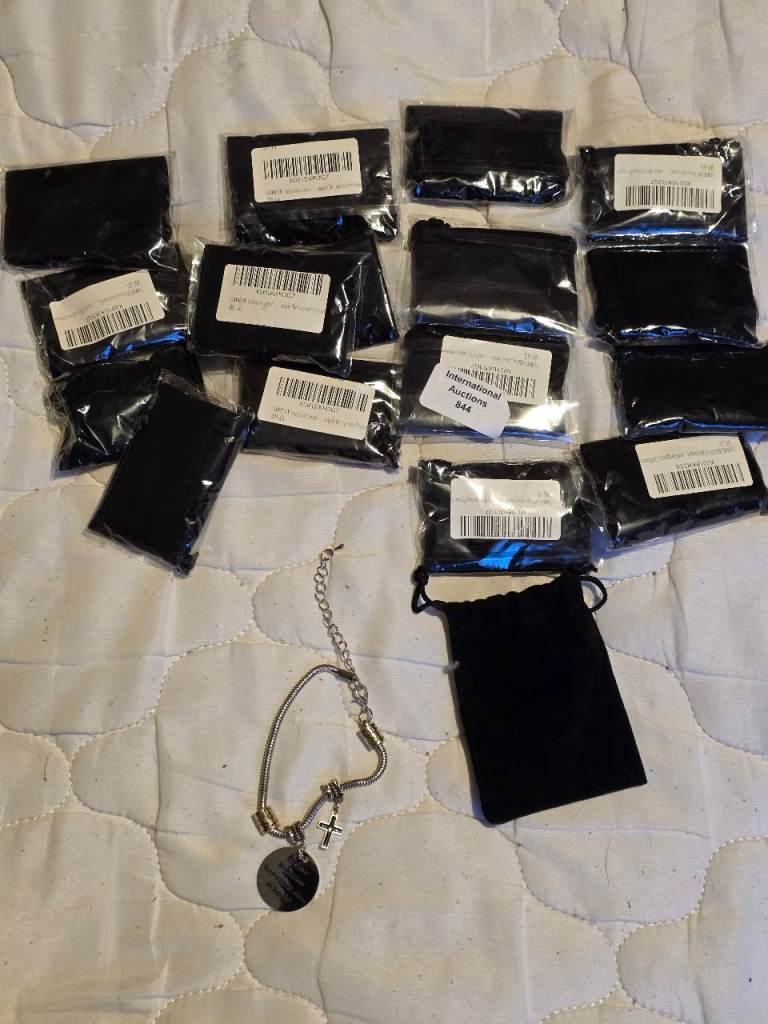 Lot of 17 Silver Joshua 1:9 Bible Verse Bracelets - Christian Gifts for Women
