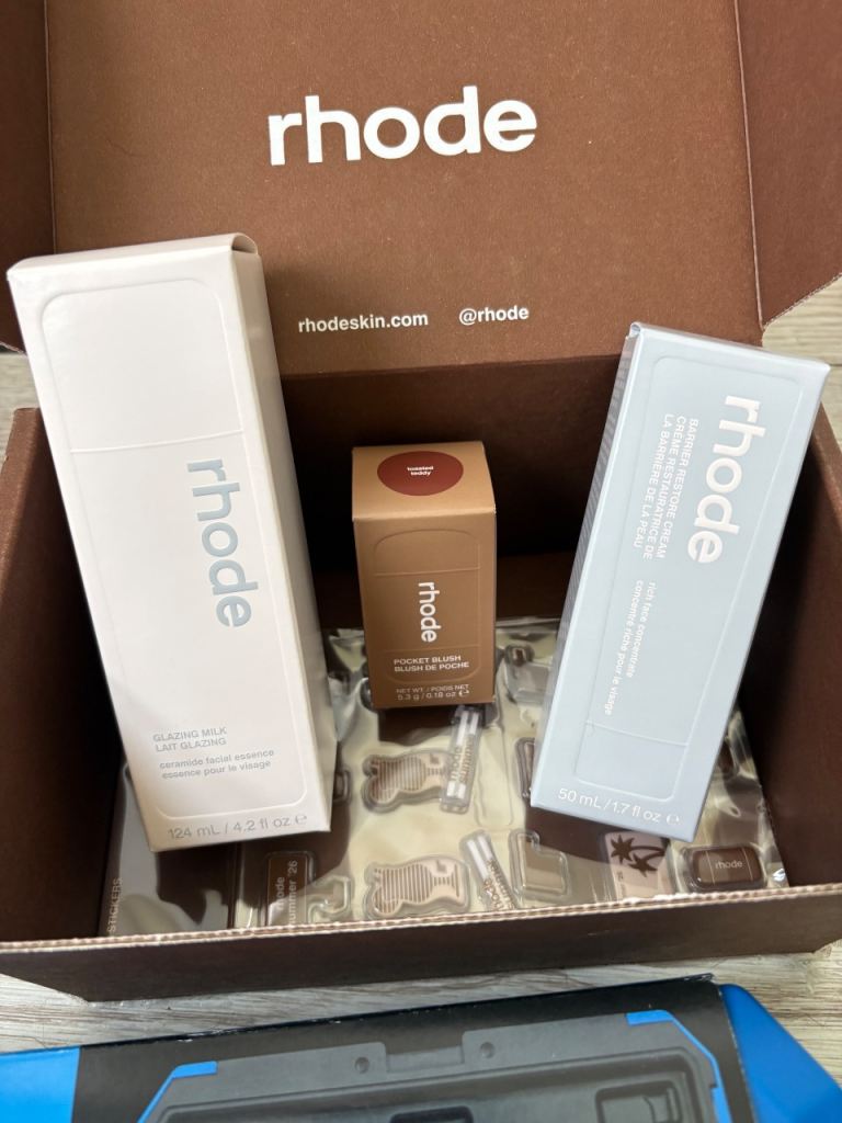 Rhode Skincare Set - Glazing Milk, Barrier Restore, Pocket Blush - NEW