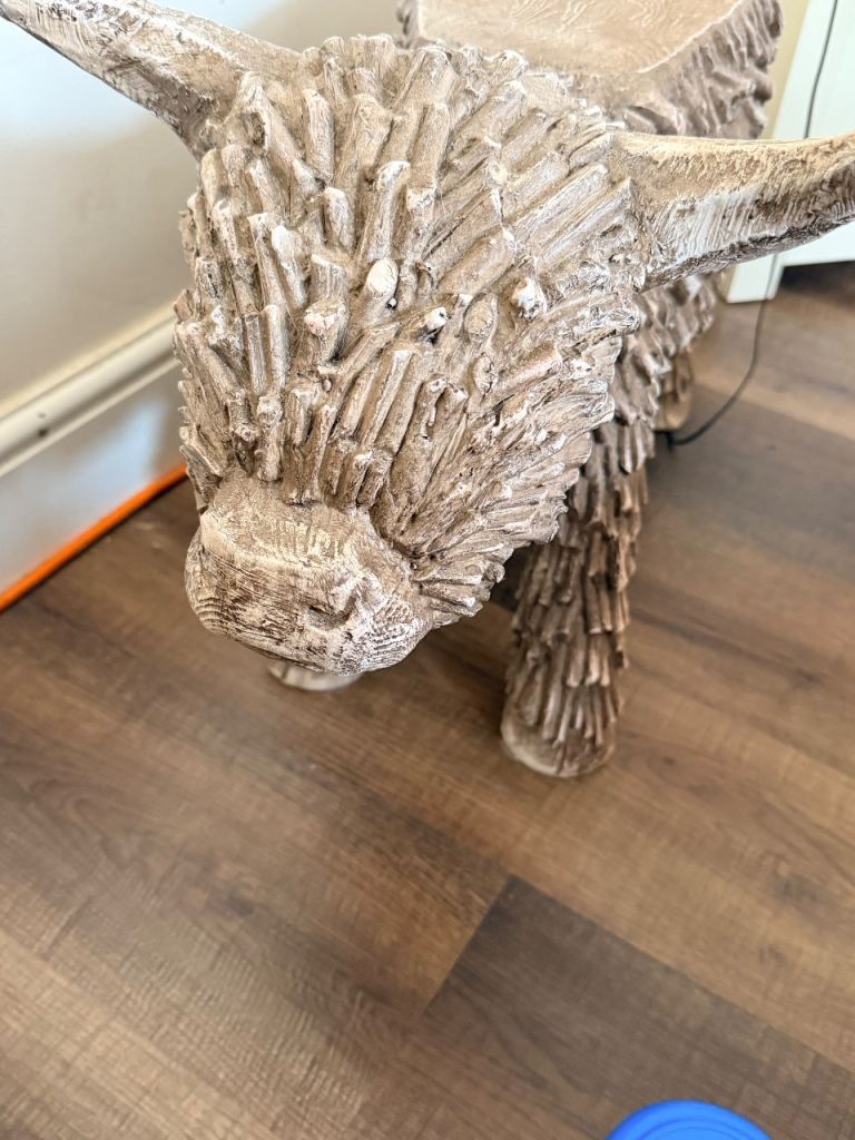 Highland Cow Decorative Figurine – Good Condition
