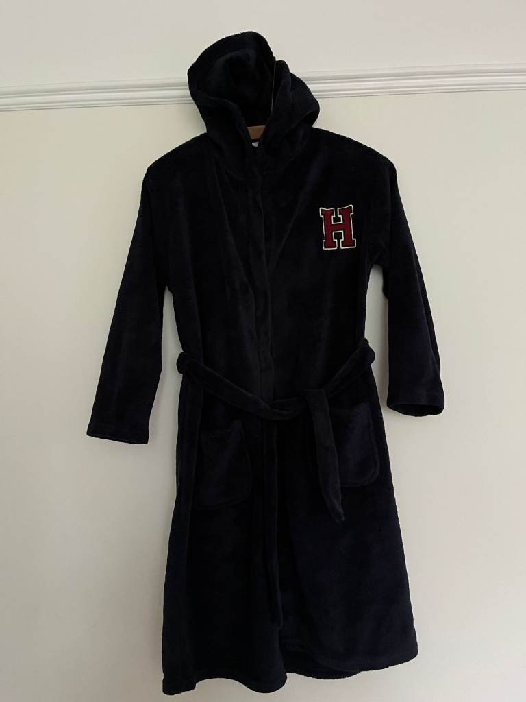 AS NEW, M&S Marks & Spencer, navy Harry Potter Dressing gown,11-12yrs, 152cm height