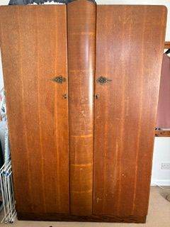 Vintage Wooden Wardrobe – Fair Condition