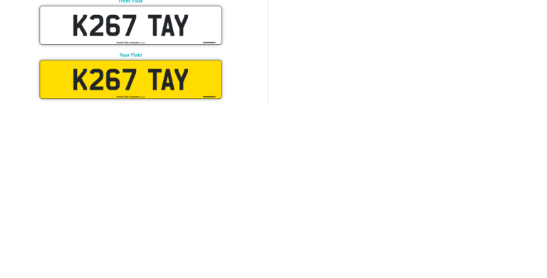 Private Number Plate - K267 TAY - Great for Christmas - Katy, river tay, fishing, 