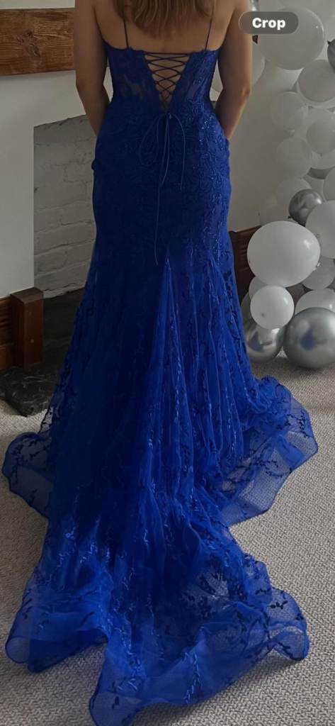Royal Blue Prom Dress worn once!!