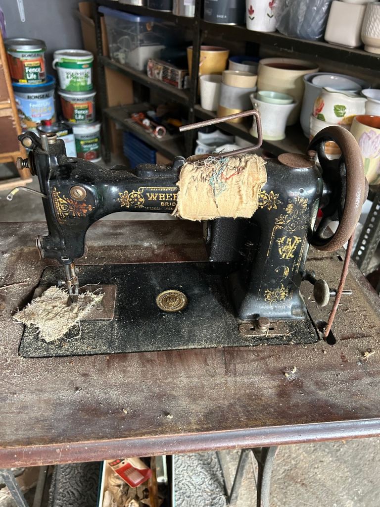 Vintage Wheeler & Wilson Sewing Machine with Cabinet