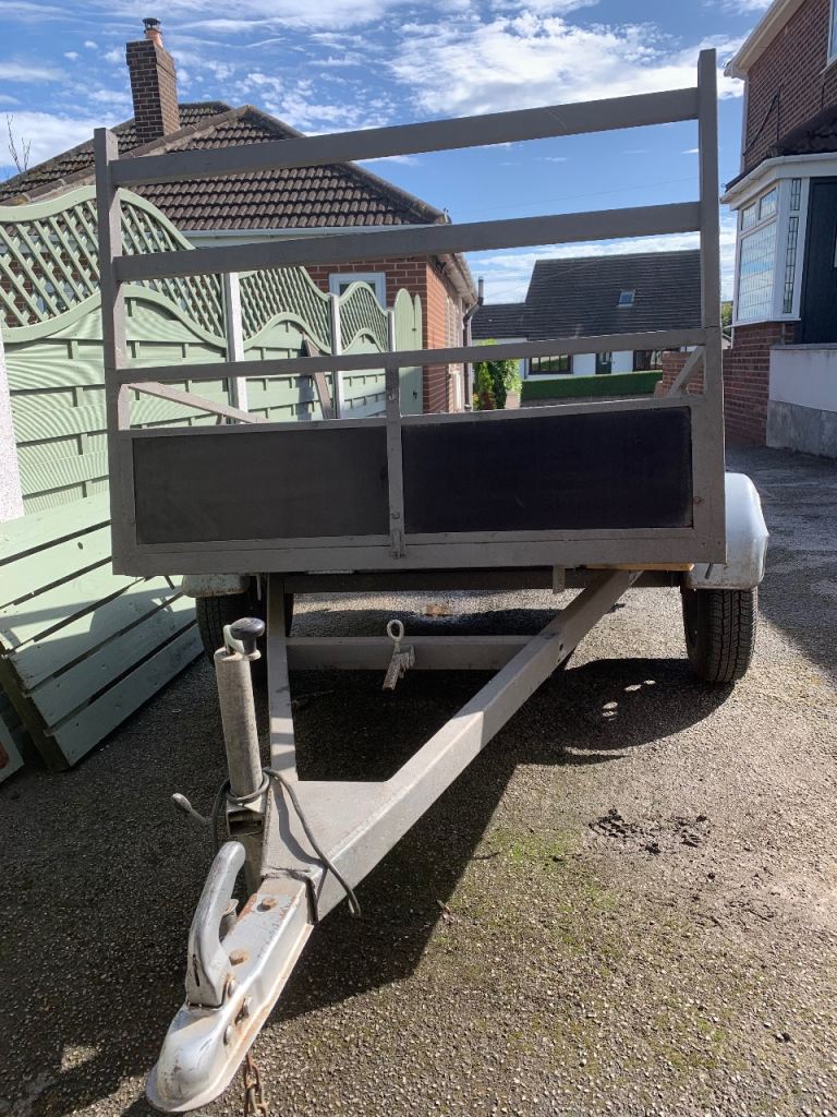 Car Tipper Trailer With Spare Wheel removable Tailgate 6’6” x 4’