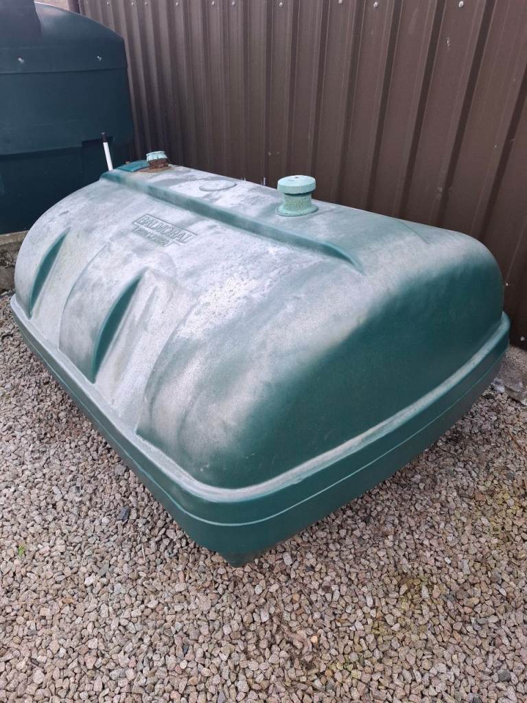 Large Green Plastic Oil Tank - Used Condition