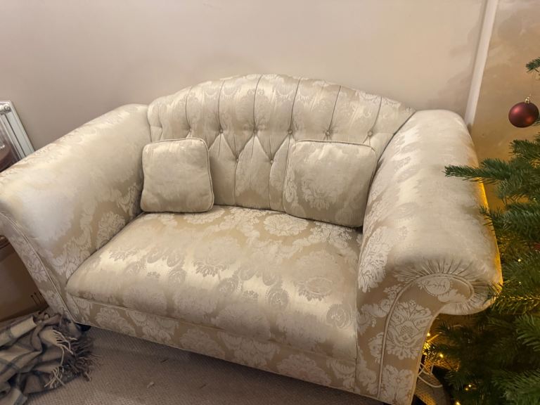 Damask two seater sofa