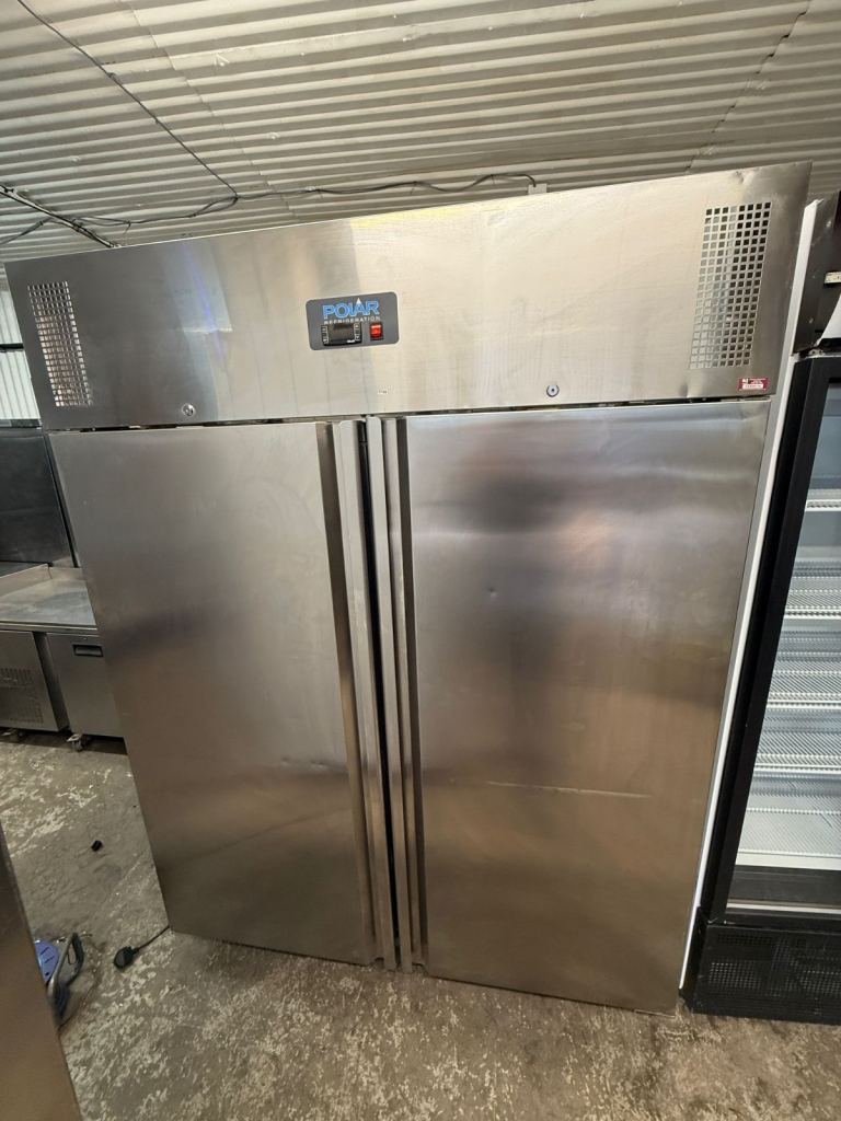 Commercial double door polar freezer fully serviced cafe shop restaurant takeaway 