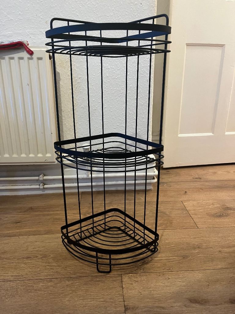 Black Metal Corner Shower Caddy