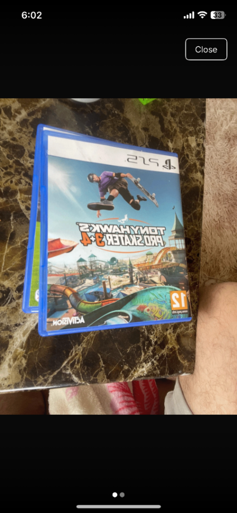 Tony Hawk's Pro Skater 1 + 2 PS5 – Good Condition