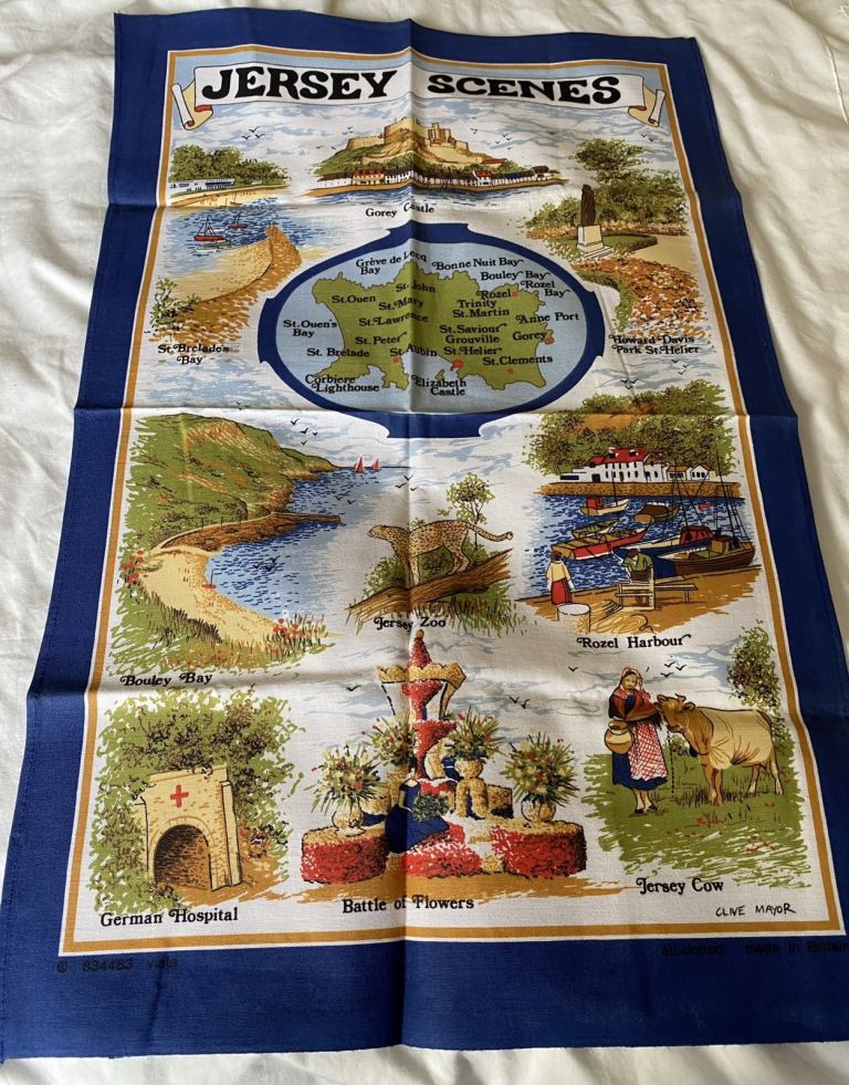 image for New Unused Vintage Scenes of Jersey Tea Towel