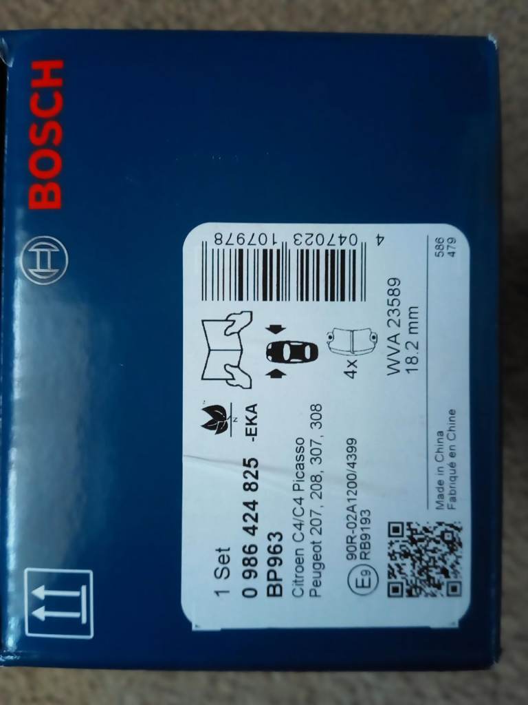 Citroen C4 Picasso, Front pads, Belt tensioner all new