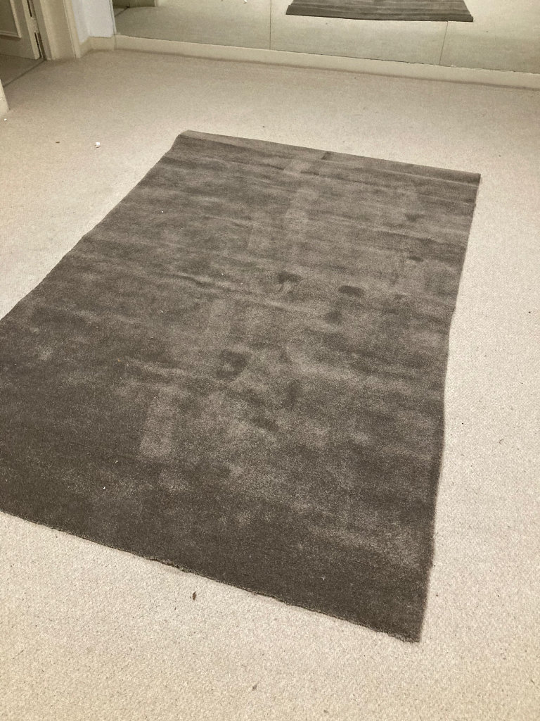 Two pieces of carpet used as rugs very good condition