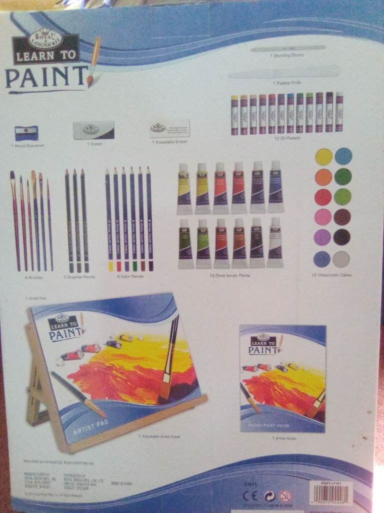Learn to Paint Art Set, Paints, Pencils, and Brushes – New