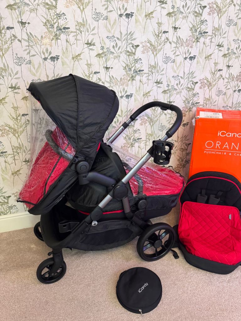 iCandy Orange Single or Double Pushchair/Carrycot Travel System £450 OVNO