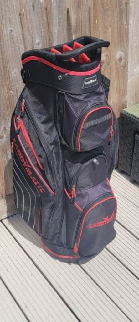 CaddyMate Golf Bag – Black and Red, Good Condition