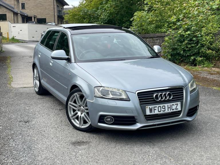 ✅ 09 AUDI A3 2.0 TDI 170hp S LINE PAN ROOF SUNROOF HPI CLEAR FSH DRL XENONS 