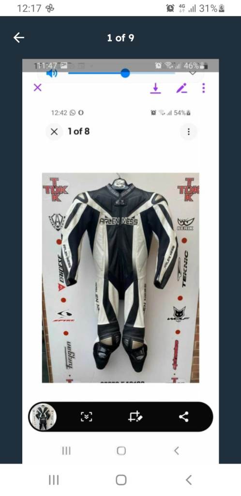 Arlen ness magnesium race leathers size UK meduim 