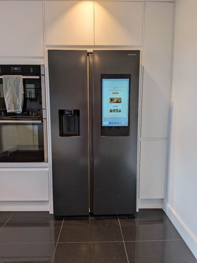 REDUCED Samsung black smart fridge freezer 
