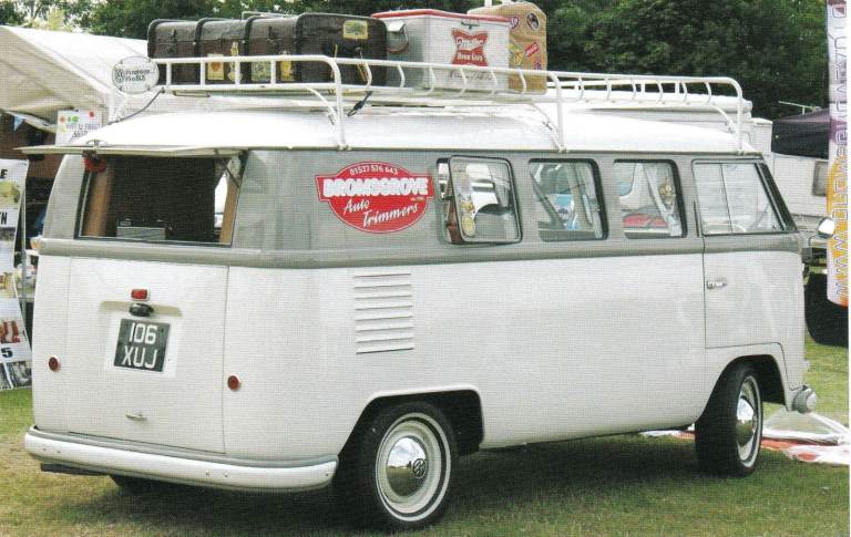 28 Framed original Post 1953 Barn Door & Rare Opening Rear Window VW/Volkswagen Camper Reg 106XUJ