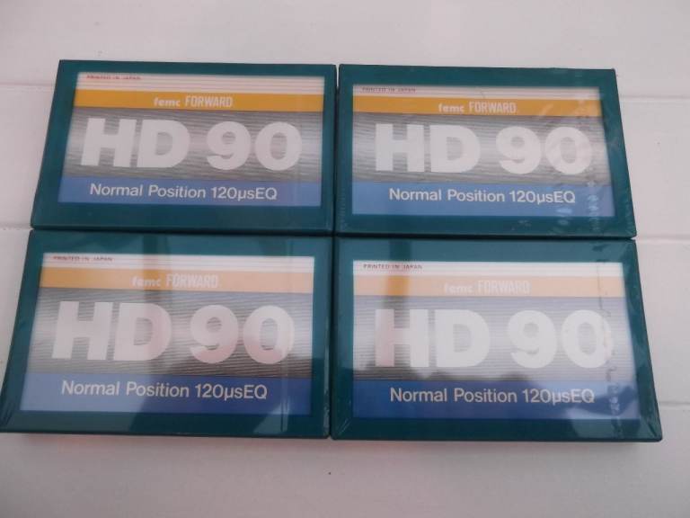 New, factory-sealed FEMC Forward HD90 superferric audiocassettes 