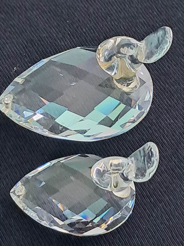 Mother and Baby crystal ducks