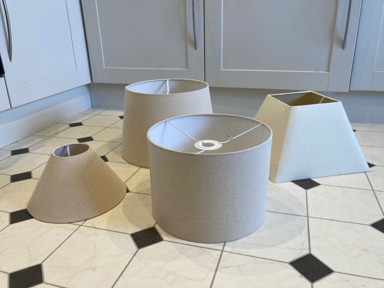 4 lampshades lamp shades - Dunelm cream
