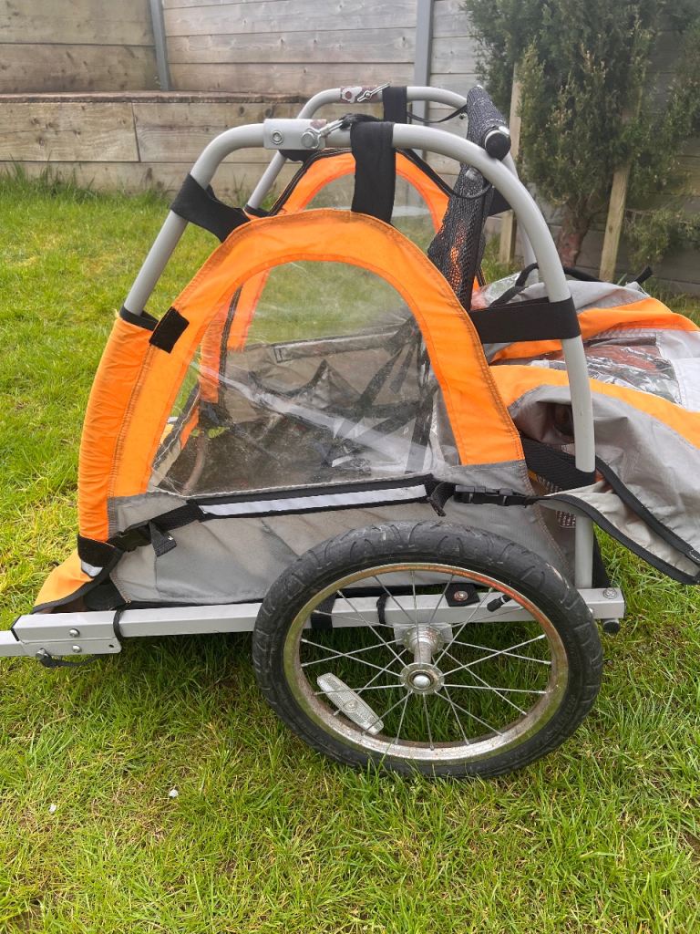Halfords double bike trailer 