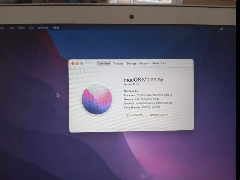 Apple MacBook Air – Good Condition, macOS Monterey