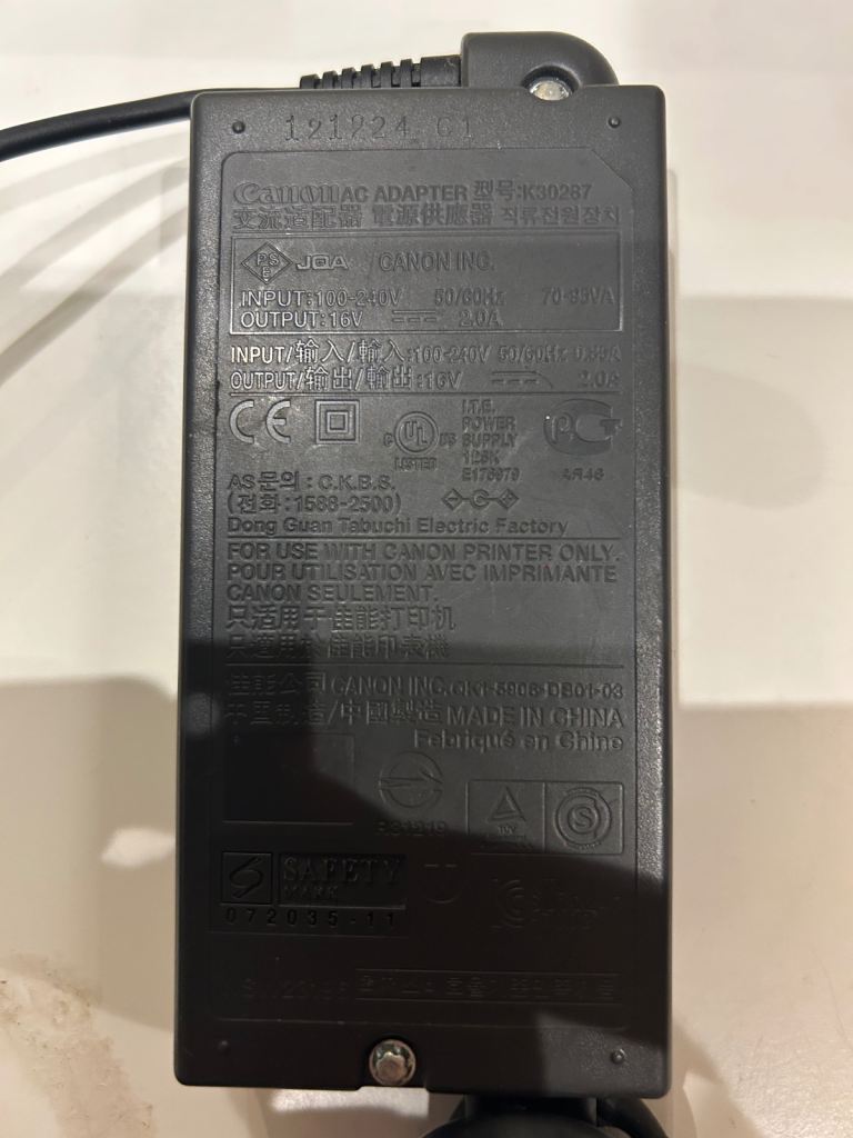 Cannon charger adapter 