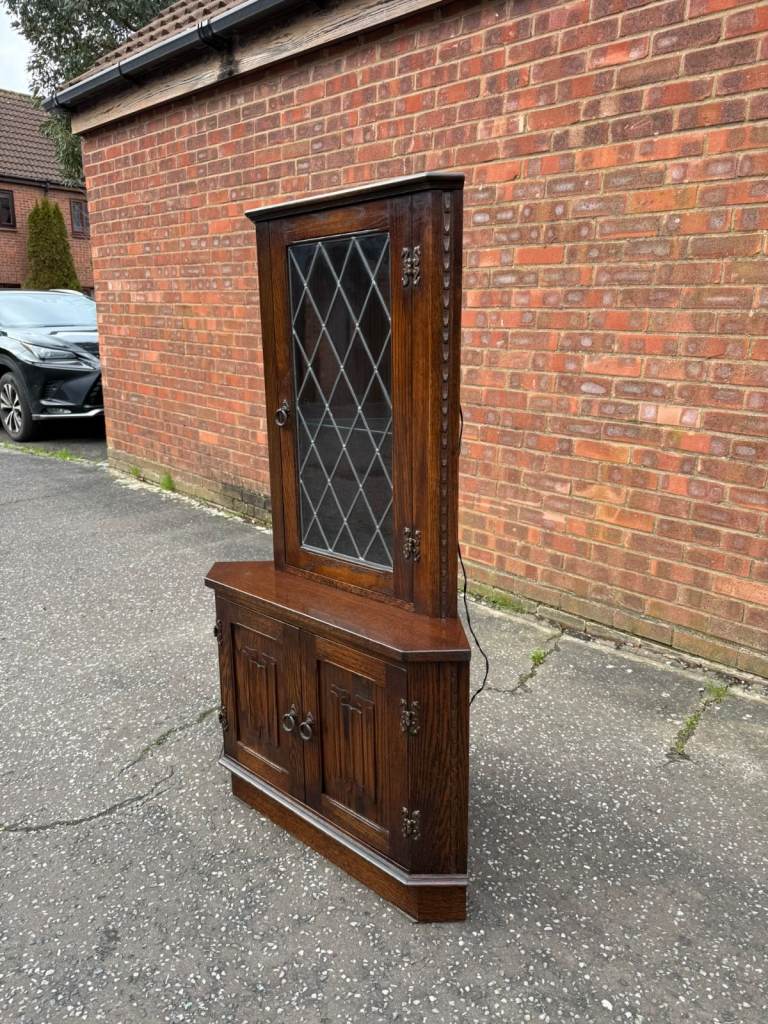 Jaycee Furniture Corner Display Cabinet and Cupboard Old Charm Style 