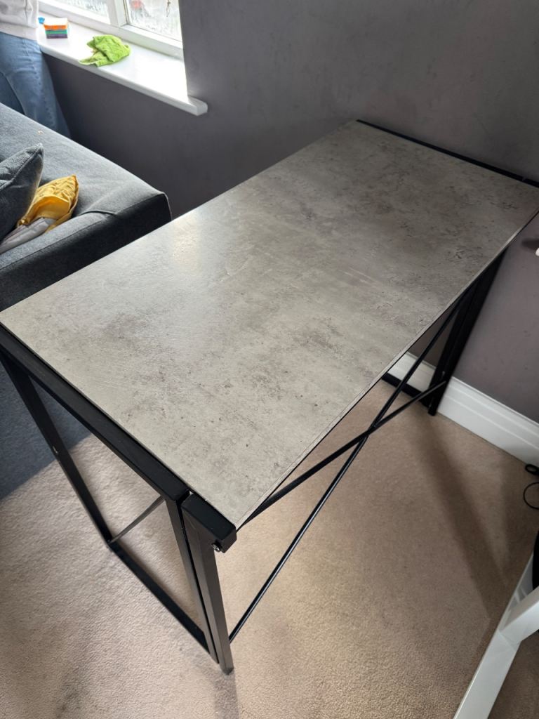 Versa Jack Folding Desk – Concrete Style (90 cm width)