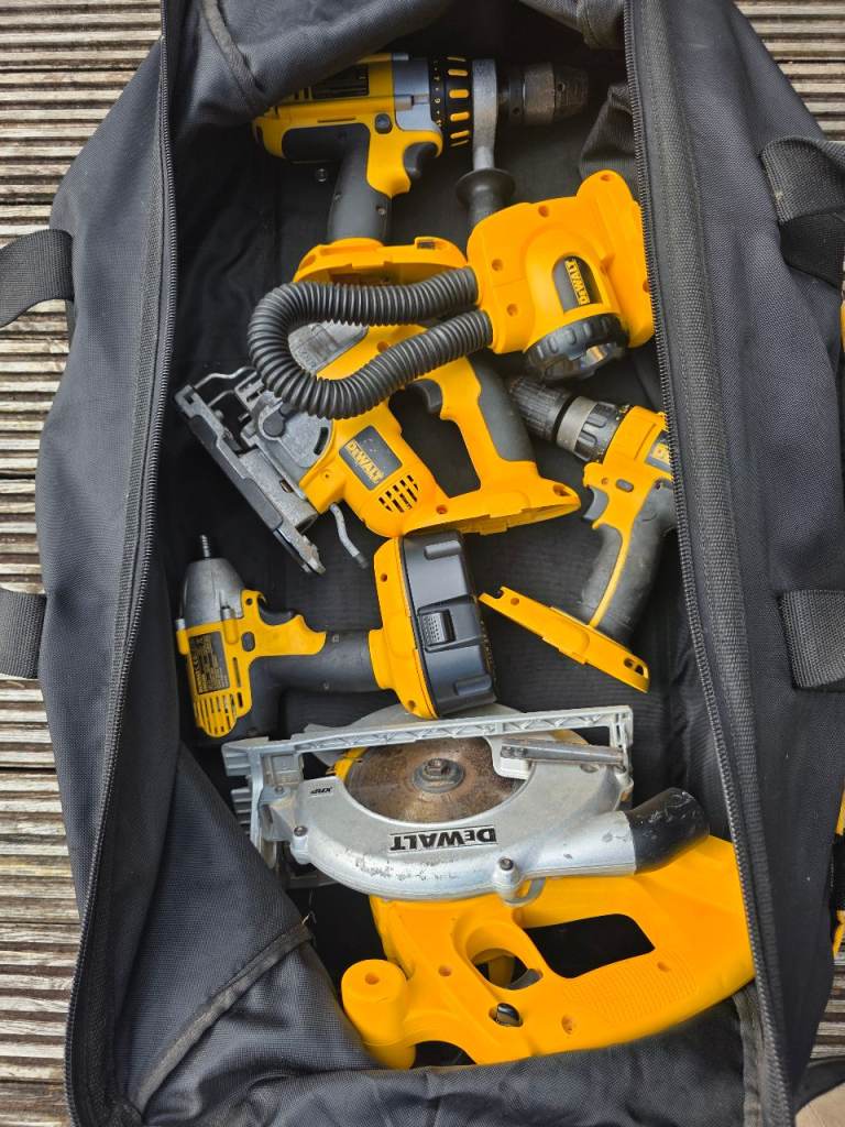 Dewalt power tools and bag