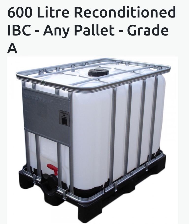 600 litre water Ibc tank small van window cleaner rare