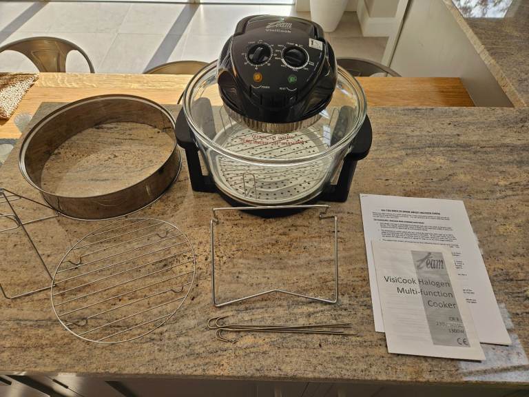 Halogen Multi-Function Cooker with instructions & recipe book  vgc