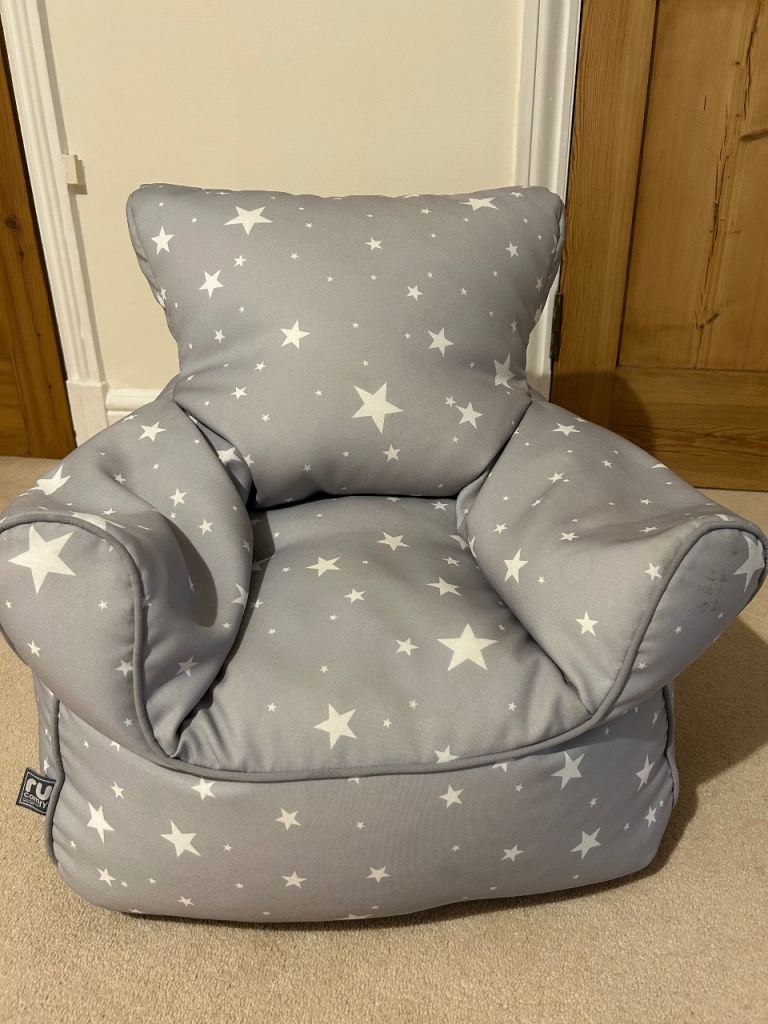 Kids Grey Star Bean Bag Armchair – As Good As New