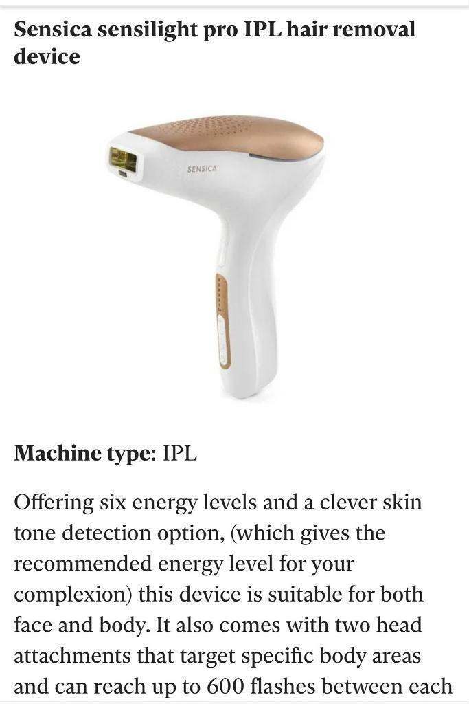 Brand new SENSICA pro cordless  IPL HAIR REMOVAL 